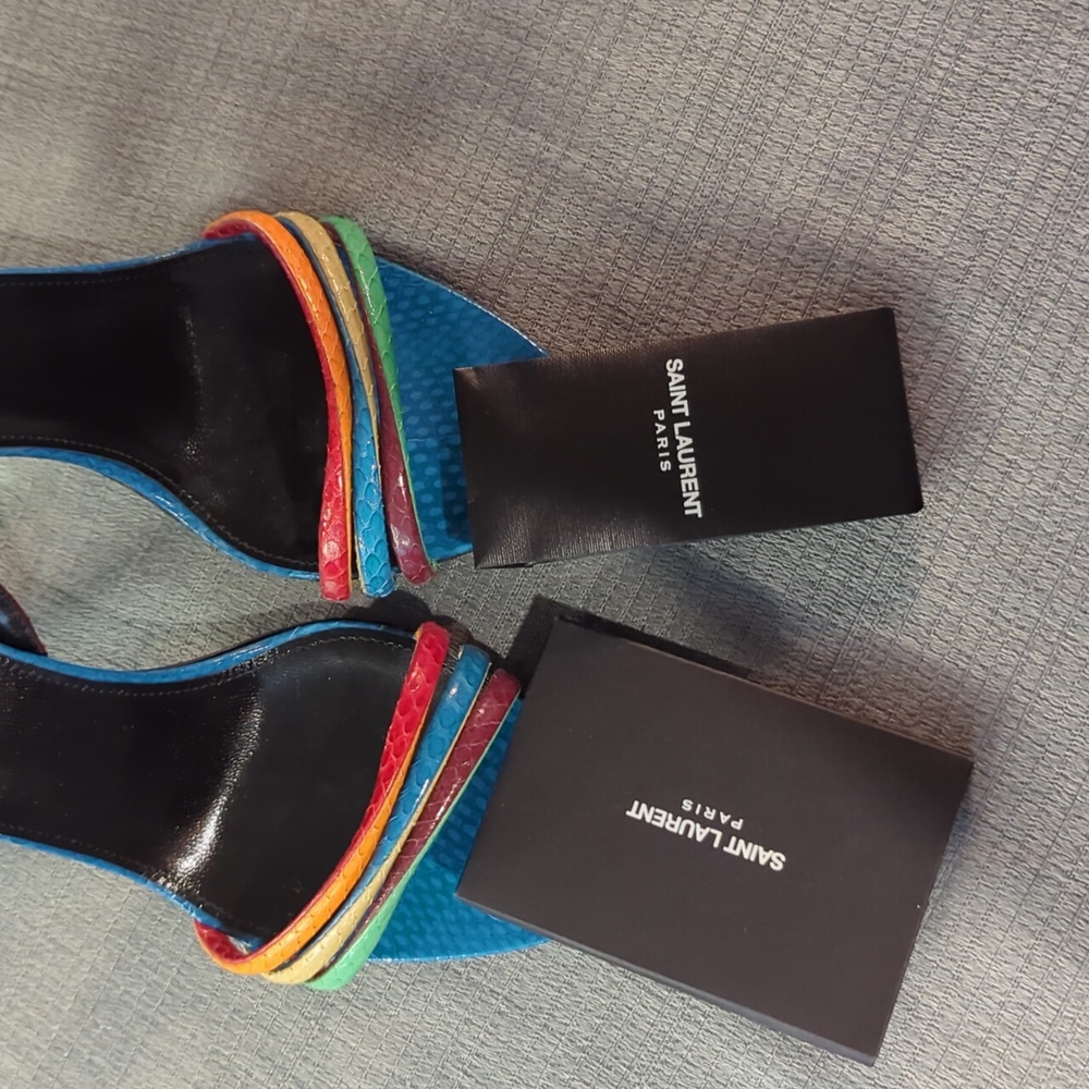NWOB Saint Laurent heeled sandals - Picture 5 of 6